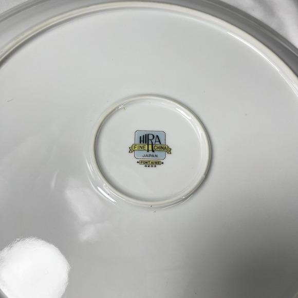 Vtg HIRA China Fontaine 12" Chop Plate‎ Round Platter Serving Dish Purple Pink - Picture 9 of 9